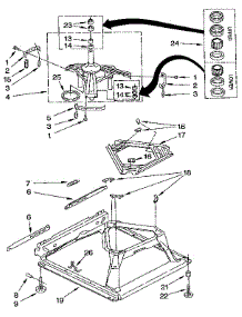 Machine Base parts for Kenmore Washer 110.92428800 (11092428800, 110 92428800) from AppliancePartsPros.com
