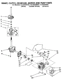 Brake, Clutch, Gearcase, Motor And Pump parts for Kenmore Washer 110.92429100 (11092429100, 110 92429100) from AppliancePartsPros.com