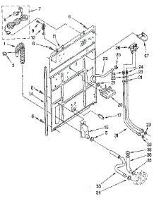 Rear Panel parts for Kenmore Washer 110.92478600 (11092478600, 110 92478600) from AppliancePartsPros.com