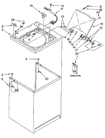 Top And Cabinet parts for Kenmore Washer 110.92478800 (11092478800, 110 92478800) from AppliancePartsPros.com