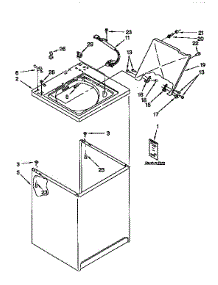 Top & Cabinet parts for Kenmore Washer 110.92480200 (11092480200, 110 92480200) from AppliancePartsPros.com