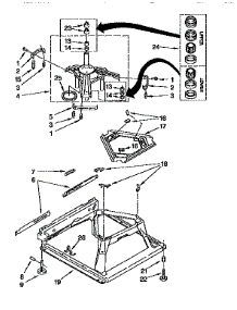 Machine Base parts for Kenmore Washer 110.92480200 (11092480200, 110 92480200) from AppliancePartsPros.com