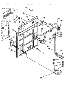 Rear Panel parts for Kenmore Washer 110.92490110 (11092490110, 110 92490110) from AppliancePartsPros.com