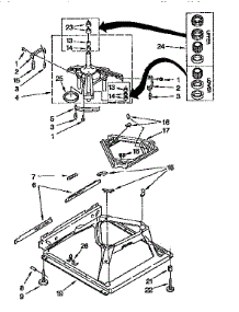 Machine Base parts for Kenmore Washer 110.92490110 (11092490110, 110 92490110) from AppliancePartsPros.com