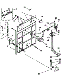Rear Panel parts for Kenmore Washer 110.92490120 (11092490120, 110 92490120) from AppliancePartsPros.com