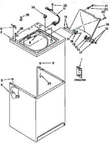 Top And Cabinet parts for Kenmore Washer 110.92490120 (11092490120, 110 92490120) from AppliancePartsPros.com