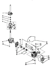 Brake,Clutch,Gearcase,Motor&Pump parts for Kenmore Washer 110.92491210 (11092491210, 110 92491210) from AppliancePartsPros.com