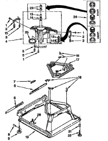 Machine Base Parts parts for Kenmore Washer 110.92529100 (11092529100, 110 92529100) from AppliancePartsPros.com