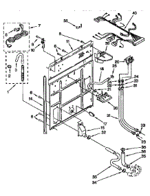 Rear Panel parts for Kenmore Washer 110.92561200 (11092561200, 110 92561200) from AppliancePartsPros.com