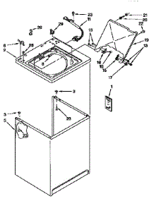 Top And Cabinet parts for Kenmore Washer 110.92562200 (11092562200, 110 92562200) from AppliancePartsPros.com