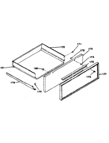 Storage Drawer parts for Kenmore Range 119.9008810 (1199008810, 119 9008810) from AppliancePartsPros.com
