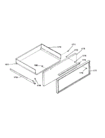 Storage Drawer parts for Kenmore Range 119.9058710 (1199058710, 119 9058710) from AppliancePartsPros.com