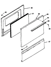 Oven Door And Snap-On Panel parts for Kenmore Range 119.9058810 (1199058810, 119 9058810) from AppliancePartsPros.com