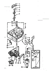 Drive System parts for Kenmore Washer 110.7005504 (1107005504, 110 7005504) from AppliancePartsPros.com