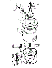 Tub And Basket Assembly parts for Kenmore Washer 110.7005505 (1107005505, 110 7005505) from AppliancePartsPros.com