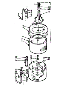 Tub And Basket Assembly parts for Kenmore Washer 110.7005510 (1107005510, 110 7005510) from AppliancePartsPros.com