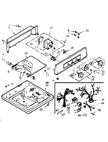 Top And Console Assembly parts for Kenmore Washer 110.7005511 (1107005511, 110 7005511) from AppliancePartsPros.com