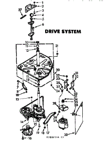 Drive System parts for Kenmore Washer 110.7005514 (1107005514, 110 7005514) from AppliancePartsPros.com