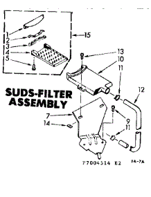 Suds-Filter Assembly parts for Kenmore Washer 110.7005514 (1107005514, 110 7005514) from AppliancePartsPros.com
