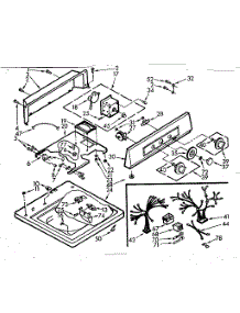 Top And Console Assembly parts for Kenmore Washer 110.7005554 (1107005554, 110 7005554) from AppliancePartsPros.com