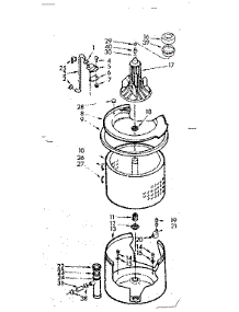 Tub And Basket Assembly parts for Kenmore Washer 110.7005601 (1107005601, 110 7005601) from AppliancePartsPros.com