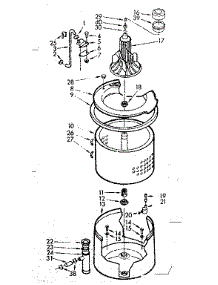 Tub And Basket Assembly parts for Kenmore Washer 110.7005650 (1107005650, 110 7005650) from AppliancePartsPros.com