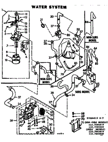 Water System parts for Kenmore Washer 110.7005669 (1107005669, 110 7005669) from AppliancePartsPros.com