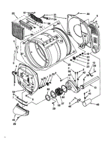 Bulkhead parts for Kenmore Dryer 110.70056990 (11070056990, 110 70056990) from AppliancePartsPros.com