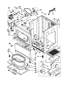 Cabinet parts for Kenmore Dryer 110.70056990 (11070056990, 110 70056990) from AppliancePartsPros.com