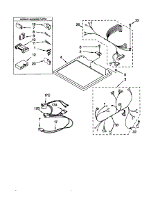 Dryer Top parts for Kenmore Dryer 110.70056991 (11070056991, 110 70056991) from AppliancePartsPros.com