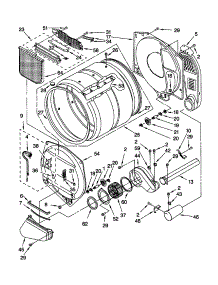Bulkhead parts for Kenmore Dryer 110.70056991 (11070056991, 110 70056991) from AppliancePartsPros.com