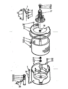 Tub And Basket Assembly parts for Kenmore Washer 110.7005700 (1107005700, 110 7005700) from AppliancePartsPros.com