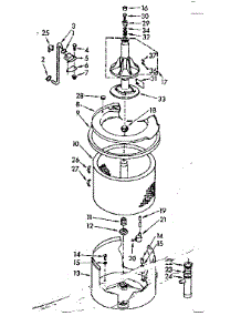 Tub And Basket Assembly parts for Kenmore Washer 110.7005801 (1107005801, 110 7005801) from AppliancePartsPros.com