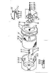 Tub And Basket Assembly parts for Kenmore Washer 110.7005802 (1107005802, 110 7005802) from AppliancePartsPros.com
