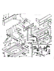 Top And Console Assembly parts for Kenmore Washer 110.7005850 (1107005850, 110 7005850) from AppliancePartsPros.com