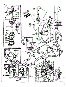 Water System parts for Kenmore Washer 110.7005851 (1107005851, 110 7005851) from AppliancePartsPros.com