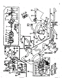 Water System parts for Kenmore Washer 110.7005951 (1107005951, 110 7005951) from AppliancePartsPros.com