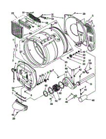 Bulkhead parts for Kenmore Dryer 110.70072990 (11070072990, 110 70072990) from AppliancePartsPros.com