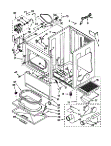 Cabinet parts for Kenmore Dryer 110.70072990 (11070072990, 110 70072990) from AppliancePartsPros.com