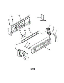 Console Panel parts for Kenmore Dryer 110.70072990 (11070072990, 110 70072990) from AppliancePartsPros.com