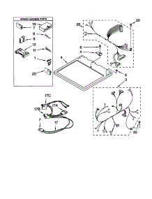 Dryer-Top parts for Kenmore Dryer 110.70072991 (11070072991, 110 70072991) from AppliancePartsPros.com