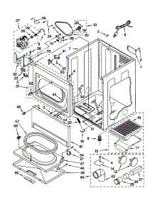 Cabinet parts for Kenmore Dryer 110.70072991 (11070072991, 110 70072991) from AppliancePartsPros.com