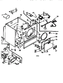 Cabinet Asm parts for Kenmore Dryer 110.7007523 (1107007523, 110 7007523) from AppliancePartsPros.com