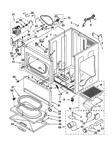 Cabinet parts for Kenmore Dryer 110.70094990 (11070094990, 110 70094990) from AppliancePartsPros.com