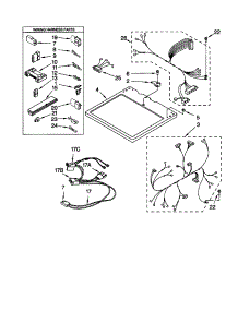 Dryer Top parts for Kenmore Dryer 110.70096990 (11070096990, 110 70096990) from AppliancePartsPros.com
