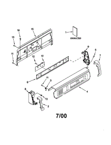 Console Panel parts for Kenmore Dryer 110.70096991 (11070096991, 110 70096991) from AppliancePartsPros.com