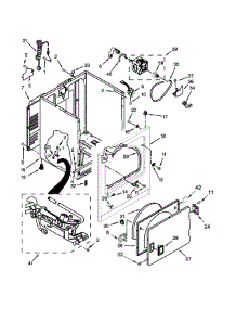 Cabinet Parts parts for Kenmore Dryer 110.70102311 (11070102311, 110 70102311) from AppliancePartsPros.com