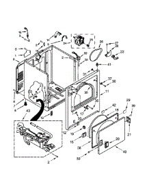 Cabinet Parts parts for Kenmore Dryer 110.7012510 (1107012510, 110 7012510) from AppliancePartsPros.com