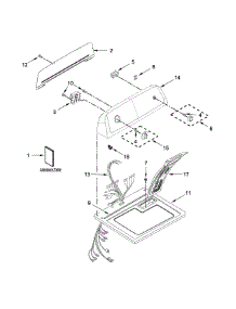 Top And Console Parts parts for Kenmore Dryer 110.7012510 (1107012510, 110 7012510) from AppliancePartsPros.com