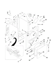 Cabinet Parts parts for Kenmore Dryer 110.7012511 (1107012511, 110 7012511) from AppliancePartsPros.com